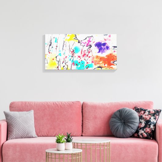 Abstrakt Stretch Canvas Print Leinwanddruck (Insitu (Wohnzimmer))