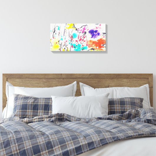 Abstrakt Stretch Canvas Print Leinwanddruck (Insitu (Schlafzimmer))