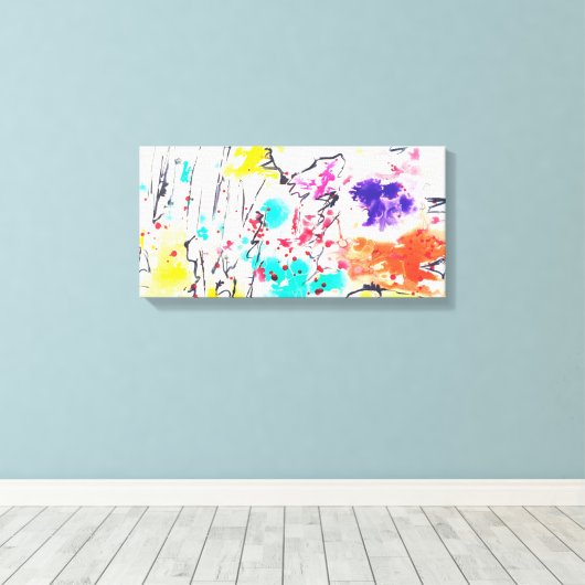 Abstrakt Stretch Canvas Print Leinwanddruck (Insitu (Holzboden))