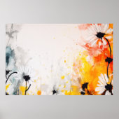 Abstrakt strukturierte Blume Poster (Vorne)