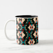 Abstrakt Südwest Boho Zweifarbige Tasse (Links)