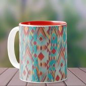 Abstrakt Südwest Boho Zweifarbige Tasse