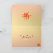 Abstrakt Sun Birthday Karte (Innenseite)
