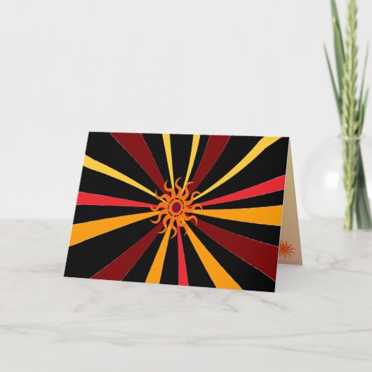 Abstrakt Sun Birthday Karte (Vorderseite)