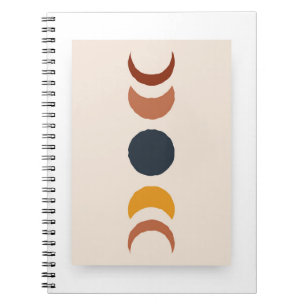 Abstrakt Sun Moon Boho Posters Notizblock