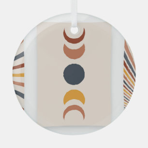 Abstrakt Sun Moon Boho Posters Ornament Aus Glas