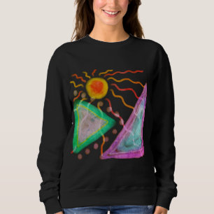 Abstrakt Sun Original Art to Wear Sweatshirt