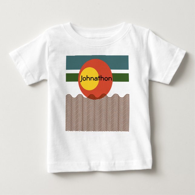 Abstrakt Sundown Baby T-shirt (Vorderseite)