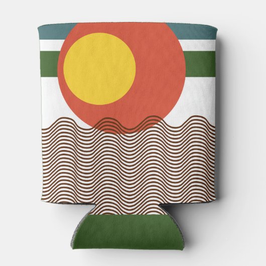 Abstrakt Sundown Dosenkühler (Rückseite)