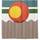 Abstrakt Sundown Duschvorhang (Vorderseite)