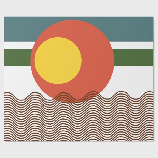 Abstrakt Sundown Geschenkpapier (Flach)