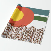 Abstrakt Sundown Geschenkpapier (Ungerollt)