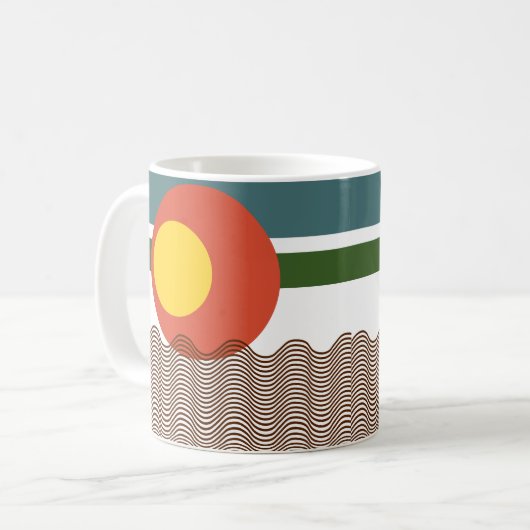 Abstrakt Sundown Kaffeetasse (Vorderseite Links)