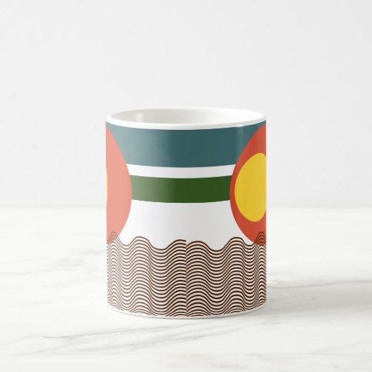 Abstrakt Sundown Kaffeetasse (Mittel)