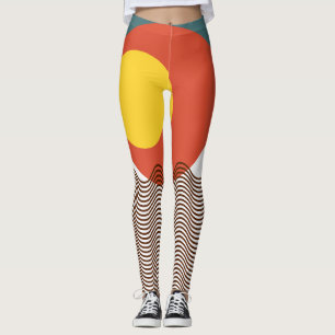 Abstrakt Sundown Leggings