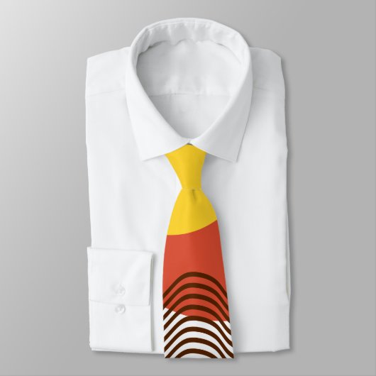 Abstrakt Sundown Neck Tie Krawatte (Gebunden)
