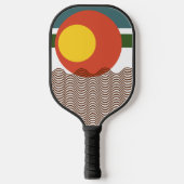 Abstrakt Sundown Pickleball Schläger (Vorderseite)