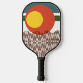 Abstrakt Sundown Pickleball Schläger (Rückseite)