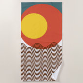 Abstrakt Sundown Strandtuch (Vorderseite)