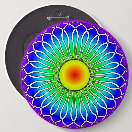 Abstrakt Sunrise Button (Vorne & Hinten)