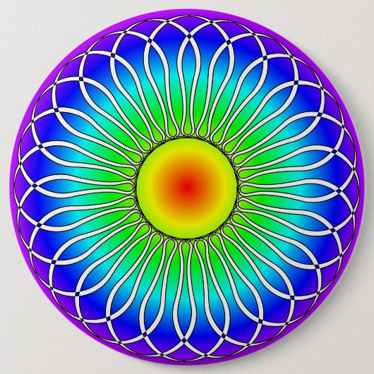 Abstrakt Sunrise Button (Vorderseite)