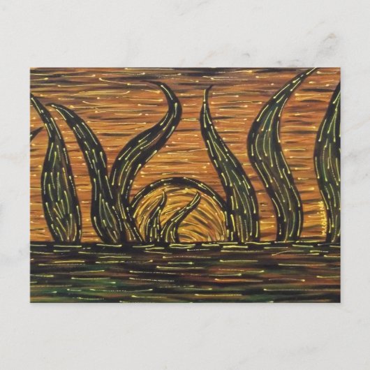 Abstrakt Sunrise Postkarte (Vorderseite)