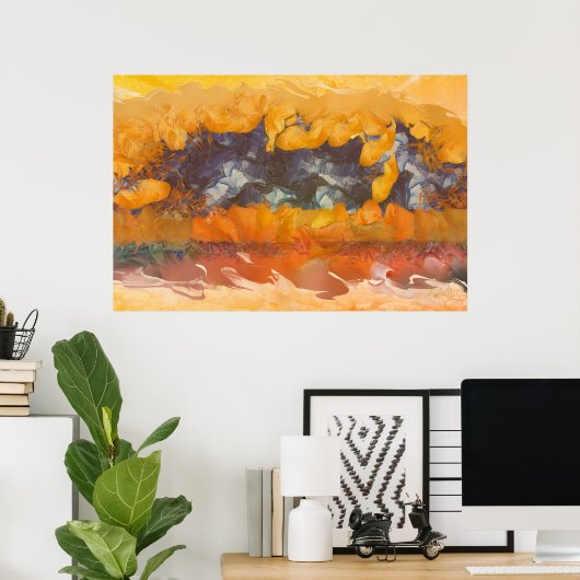 Abstrakt Sunset 0612 Art Print Poster (Heimbüro)