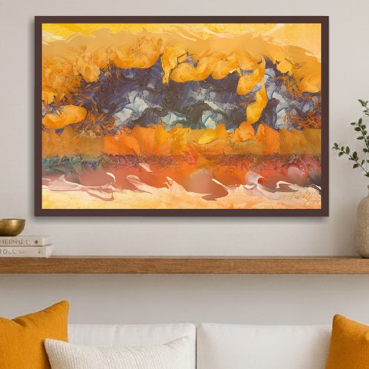 Abstrakt Sunset 0612 Art Print Poster