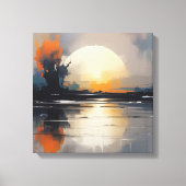Abstrakt Sunset Landschaft Leinwand Kunst, Dichtun (Vorderseite)