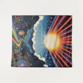 Abstrakt Sunshine Wandteppich (Vorderseite (Horizontal))