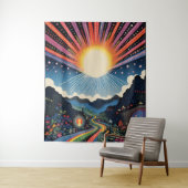 Abstrakt Sunshine Wandteppich (Beispiel)