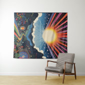 Abstrakt Sunshine Wandteppich (Beispiel (Horizontal))