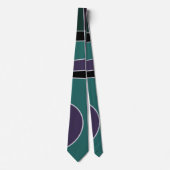 Abstrakt Surfen Aquamarin Lila Krawatte (Vorderseite)