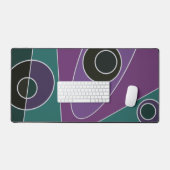 Abstrakt Surfen Aquamarin Lila Schreibtischunterlage (Tastatur & Maus)