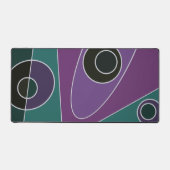 Abstrakt Surfen Aquamarin Lila Schreibtischunterlage (Vorderseite)