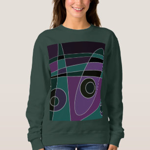 Abstrakt Surfen Aquamarin Lila Sweatshirt