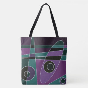 Abstrakt Surfen Aquamarin Lila Tasche