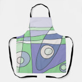 Abstrakt Surfen Grün Lila Schürze (Vorderseite)