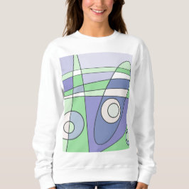 Abstrakt Surfen Grün Lila Sweatshirt