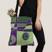 Abstrakt Surfen Grün Lila Tasche (Von Nahem)