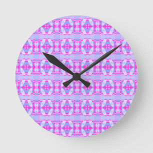 Abstrakt Surfen Heiß rosa Lila Runde Wanduhr