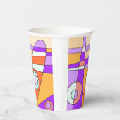 Abstrakt Surfen Orange Lila Pappbecher (Rechts)