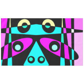 Abstrakt Surfen Türkisblau Heiß rosa Gelb Schwarz Tischdecke (Vorderseite (Horizontal))