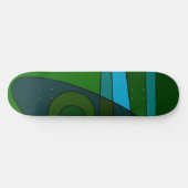 Abstrakt Surfen Türkisgrün Skateboard (Horizontal)