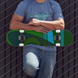 Abstrakt Surfen Türkisgrün Skateboard