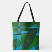 Abstrakt Surfen Türkisgrün Tasche (Vorderseite)
