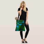 Abstrakt Surfen Türkisgrün Tasche (Am Model)