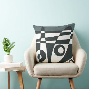 Abstrakt Surfgrau Kissen