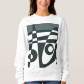 Abstrakt Surfgrau Sweatshirt (Vorderseite)