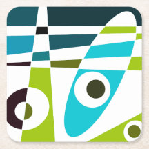 Abstrakt Surfing Olive Blue Aquamariner Planer